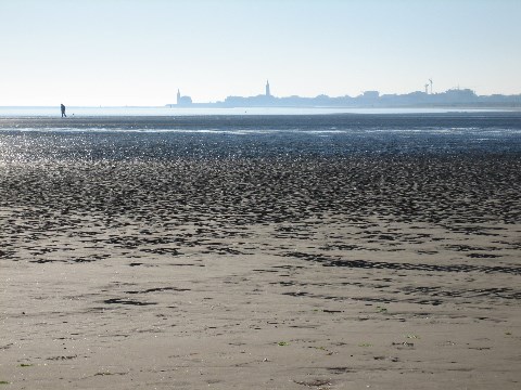 Muschelsuche am Strand von Caorle